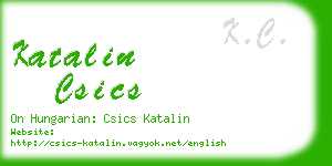 katalin csics business card